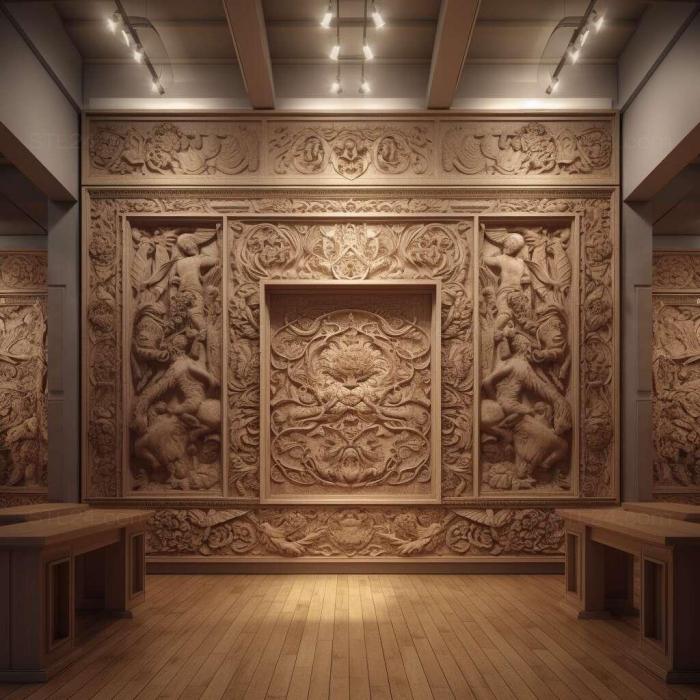 Patterns and decorations (stl art museum 2, PATTERN_810) 3D models for cnc